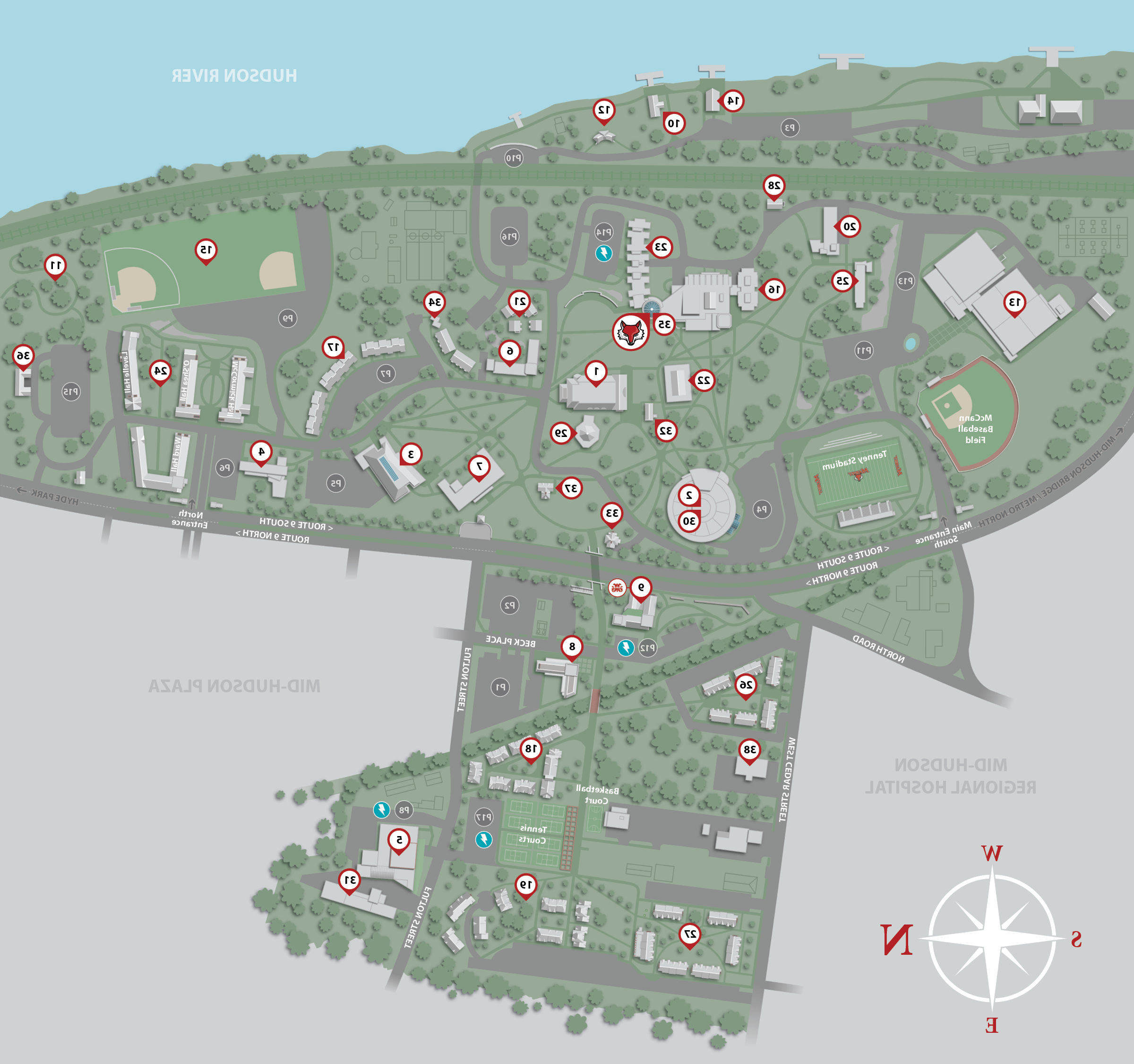 bet亚洲365欢迎投注·波基普西校园地图图片.
